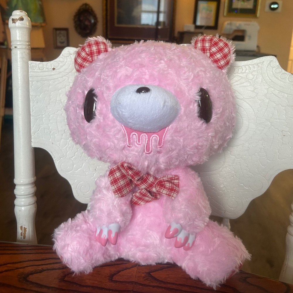 Gloomy bear plush taito 542 plushie pink and white with blood big 11in 30cm